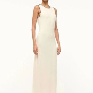 NET STAUD Cream Maxi Dress with Black Trim